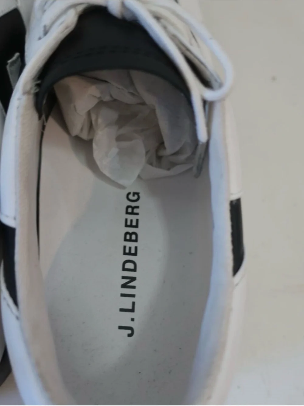 J. Lindeberg Bridge Black & White Leather Golf shoe Size 13